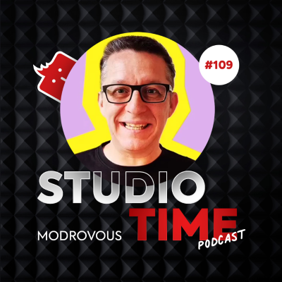 episode Studiotime #109 s Modrovousem: „Gramáž vinylu na zvuk nemá vliv, rozdíl mezi CD a deskou poznají jen lidi s netopýříma ušima.“ artwork