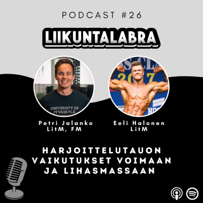 episode #26 Harjoittelutauon vaikutukset voimaan ja lihasmassaan – Eeli Halonen (LitM) artwork