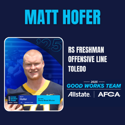 episode Matt Hofer | University of Toledo Offensive Lineman & Allstate AFCA Good Works Team Member artwork