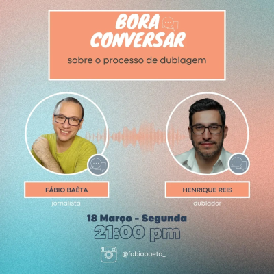 episode Bora Conversar sobre o processo de dublagem com o Henrique Reis (ator, dublador e fisioterapeuta) artwork