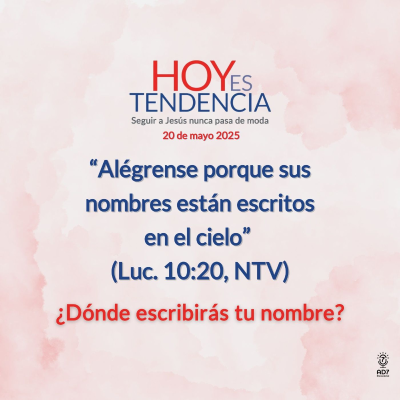 episode ¿Dónde escribirás tu nombre? ~ Devocional de Jóvenes ~ 20 de mayo 2025 artwork