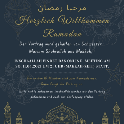 Herzlich willkommen Ramadan مرحبا رمضان