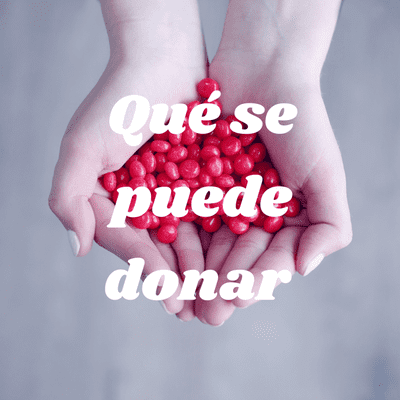 Qué se puede donar