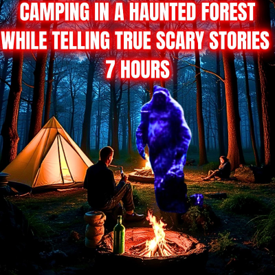 episode Camping in a Haunted Forest while telling TRUE SCARY STORIES 7 Hours artwork