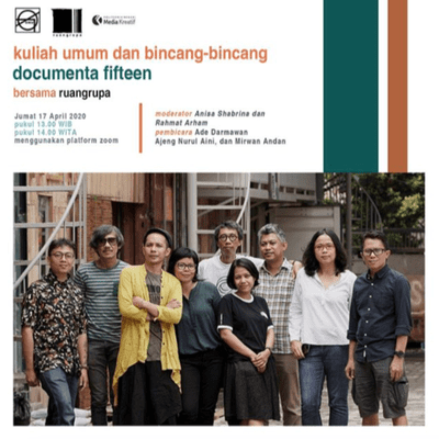 episode KULIAH UMUM DAN BINCANG-BINCANG TENTANG DOKUMENTA FIFTEEN BERSAMA RUANGRUPA artwork