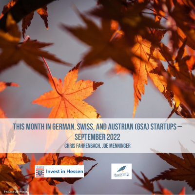 episode This Month in German, Swiss, and Austrian (GSA) Startups - September 2022 artwork