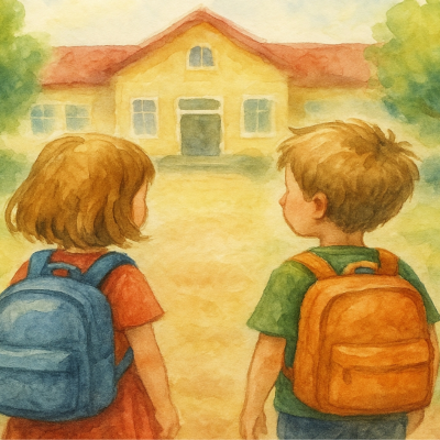 episode Ainon ja Eelin ensimmäinen koulupäivä artwork