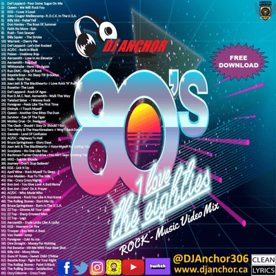 episode Dj Anchor of Armed With Harmony - 80's Rock Music Video Mixtape 1 Hour (Clean) (With MC & DJ Drop Samples) artwork