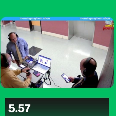 episode S5.E57: MorningMayhem.Show, Our Own “Day”, PomPom Beanies, Mascot, Sing our song, live artwork