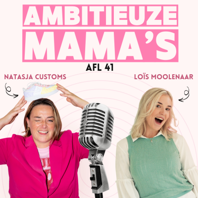 episode 41. Natasja (mama x2) beschilderd sneakers & tassen en verdient daar haar volledige inkomen mee artwork