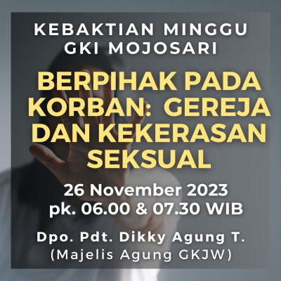 episode Khotbah 26 November 2023 - Pdt. Dikky Agung Triatmojo artwork