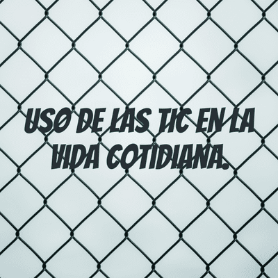 Uso de las TIC en la vida cotidiana.