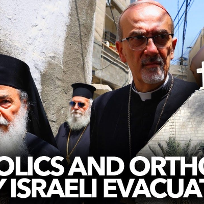 episode 1244: Catholic and Orthodox Clergy defy Israeli Evacuation artwork