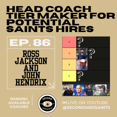 episode Saints Head Coach Tier Maker: Ranking The Available Candidates For New Orleans artwork