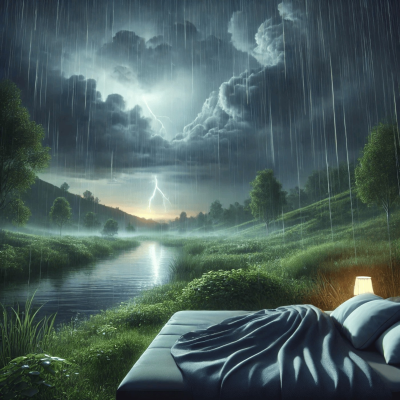 episode 😴🌩️ The THUNDER calms and the RAIN gently envelops artwork