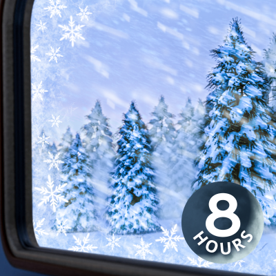 episode Winter Snowstorm Train Ride 8 Hours | Fall Asleep on Relaxing Railways! artwork