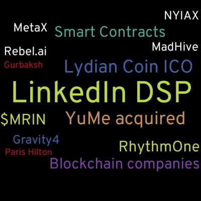 episode LinkedIn launches its DSP, YuMe acquired, Lydian Coin ICO and Blockchain in ad tech. artwork