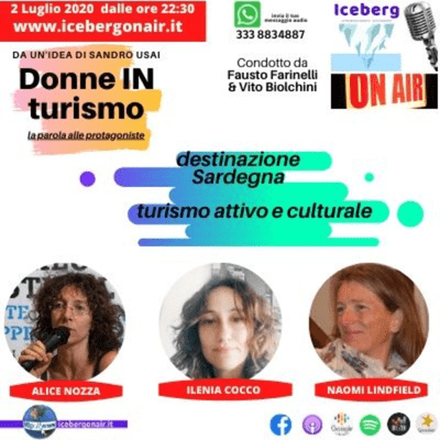 episode Puntata del 2 Luglio 2020 con " donne IN turismo" ospiti: Naomi Lindfield, Ilenia Cocco e Alice Nozza artwork