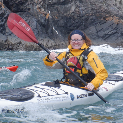 episode #99 - Katie Carr - Moderate Becoming Good Later Kayaking the Shipping Forecast with Toby artwork
