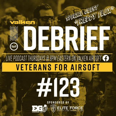 episode Debrief #123 - Veterans for Airsoft artwork