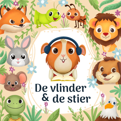 episode De vlinder en de stier | Charlie's Beesten Babbels | Charlie de Cavia artwork