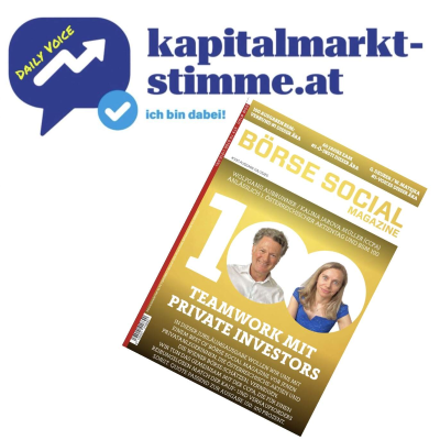episode kapitalmarkt-stimme.at daily voice 150/365: Börse Social Magazine 100 mit CCPA, EAM, 2x Raiffeisen, Verbund, Erste Group im Fokus artwork