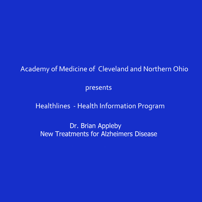 episode Dr. Brian Appleby New Treatments for Alzheimers Disease artwork
