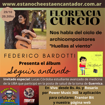 episode Florencia Curcio (cantante, compositora). Federico Bardotti (álbum "Seguir andando") Toma de Guernica artwork