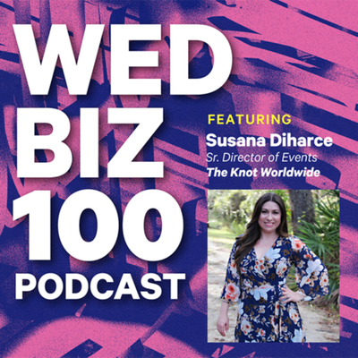 episode WedBiz 100 interview featuring Susana Diharce artwork