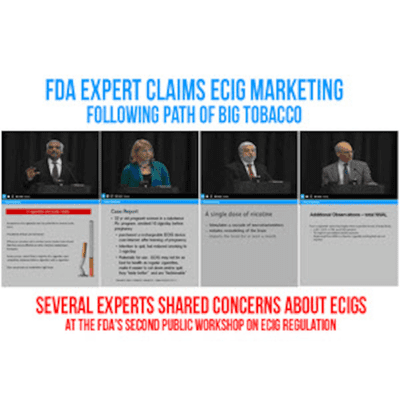 episode FDA Expert Claims eCigs Are Following The Path Of Big Tobacco - ECCR Live - eCig News Podcast - Episode #6 artwork