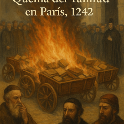 episode LA QUEMA DEL TALMUD EN PARIS, VIERNES VISPERA PERASHAT JUKAT artwork