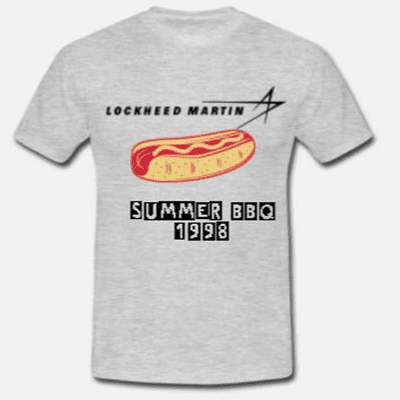 episode 25. Lockheed Martin Summer BBQ 1998 T-Shirt artwork