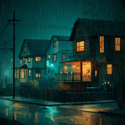 episode Rainy Neighborhood Ambience artwork