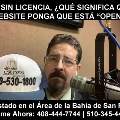 episode Manejar sin licencia, ¿qué significa que en el website ponga que está “Open”? artwork
