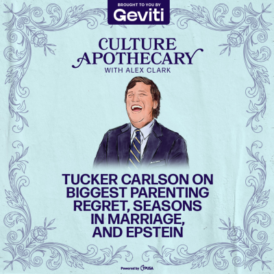 episode Tucker Carlson On Biggest Parenting Regret, Seasons in Marriage, and Epstein artwork