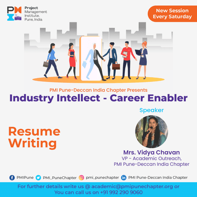 episode PMI Pune Deccan India Chapter Career Enabler- Episode-01: Resume Writing artwork