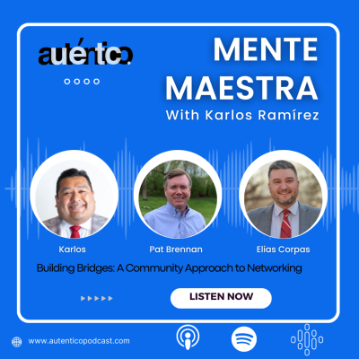 episode Mente Maestra with Karlos Ramírez featuring Elias Corpas, and Pat Brennan artwork