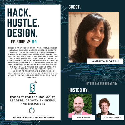 episode Hack. Hustle. Design. - Episode 004 - Amruta Moktali, Chief Product Officer, Cleo artwork