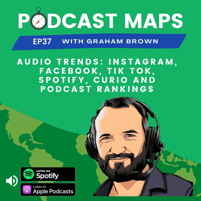 episode Podcast Maps EP 37 - Audio Trends: Instagram, Facebook, TikTok, Spotify, Curio and Podcast Rankings artwork