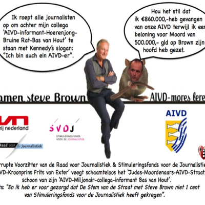 episode Steve Brown heeft een afspraak bij AIVD om zijn klacht tegen Informant Bas van Hout toe te lichten en wordt meteen staande gehouden artwork