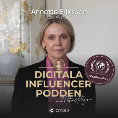 episode 308. IT bakom frontlinjen – säkerheten på Saab | Annette Eriksson, CIO på Saab | Digitalt försvar artwork