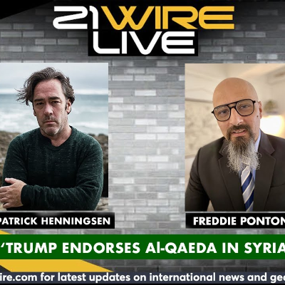 episode MIDWEEK WIRE - 'Trump Endorses Al Qaeda in Syria' with guest Freddie Ponton artwork
