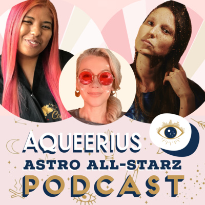 episode Aqueerius with Alyssia of Cups and Rose Blakelock from Mutable Cross representing the water bearing air sign. artwork