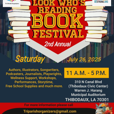 episode Look Who's Reading Book Festival, July 26, 2025 - Thibodaux, La. artwork