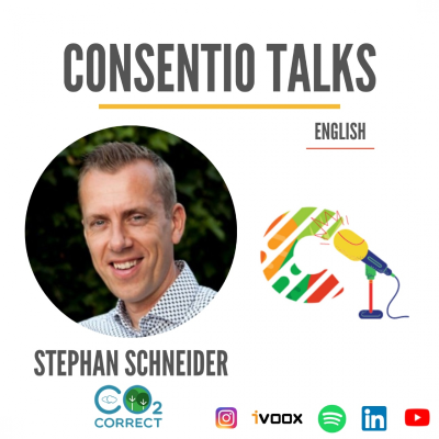 episode CO2 correct with founder Stephan Schneider artwork