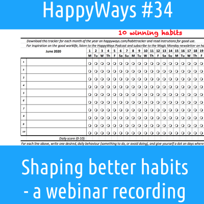 episode HW 034: Shaping better habits - a webinar recording artwork