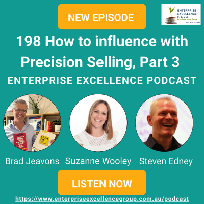episode 198 How to influence with Precision Selling, Part 3 with Suzanne Wooley and Steven Edney. artwork