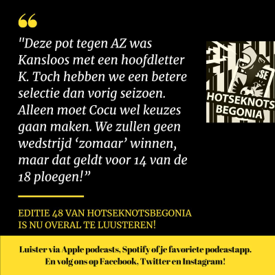 episode 48. AZ-thuis, Jan Jongbloed, Boutrah, Hamulic, Tielemans, Bero, Max Clark, Donut Draaien, speciaal bier, de Hertog, de overname, RKC-thuis artwork
