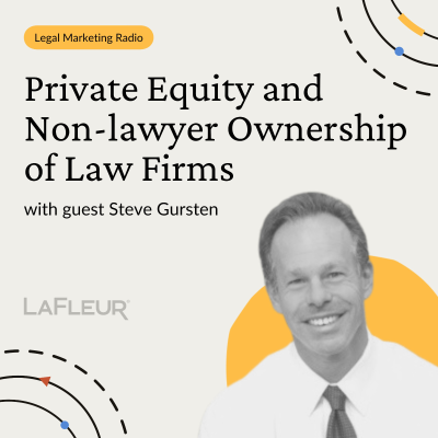 episode Episode 43 - Private Equity and Non-lawyer Ownership of Law Firms With Steve Gursten artwork