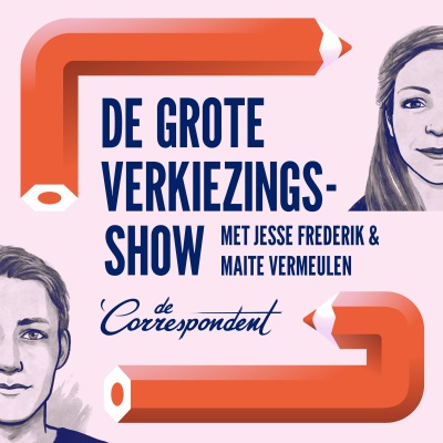 episode Luister vanaf 9 september naar De Grote Verkiezingsshow met Jesse Frederik en Maite Vermeulen artwork